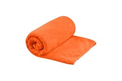 Sea to Summit Tek Towel reishanddoek M, handdoek, zachte badstof, absorberend en sneldrogend, hanger en tas, camping, boottochten en fitness, 50 x 100 cm, Outback Orange, 200 g