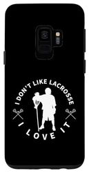 Coque pour Galaxy S9 Joueur de crosse amusant I Love Lacrosse