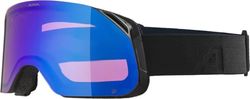 ALPINA Blackcomb Q Stijlvolle skibril voor dames en heren, anti-condens, effectieve luchtcirculatie, gespiegelde lens, mat zwart