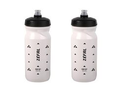 ZEFAL Pack Sense Soft 65 cykel- och VTT-behållare set med två mjuka och luktfria sportflaskor - BPA-fri vattenbehållare - silikonflaska - vit, 2 x 650 ml