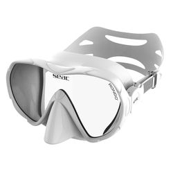 SEAC Rondò, ramlös silikonmask med ett glas för dykning och snorkling, reducerad volym, hydrodynamisk, ultralätt