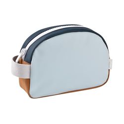 BÉABA, Trousse de toilette Bébé/Enfant, Waterproof, Grande Contenance 2,5L, Ouverture Large Zippée, Etiquette Nom, Effet Gomme, Faro, Night Blue