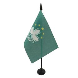 AZ FLAG Bandera de Mesa de Macao 15x10cm - BANDERINA de DESPACHO MACANENSE 10 x 15 cm