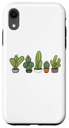 Carcasa para iPhone XR Cactus vintage suculentas plantas jardinería regalos amantes de las plantas