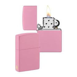 Zippo Lighter, One Size (211-094913), Metal, Pink Matte-No Logo
