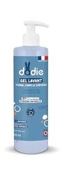 Dodie - Gel de limpieza 3 en 1, 500 ml, para rostro, cuerpo y cabello, 92 % de ingredientes de origen natural, hipoalergénico, desde el nacimiento