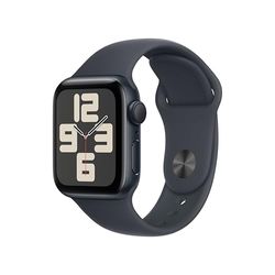 Apple Watch SE (2ª gen.) GPS 40 mm Smartwatch con cassa in alluminio Mezzanotte e Cinturino Sport Mezzanotte - M/L. Tracker per il fitness e il sonno, app Battito, Rilevamento incidenti