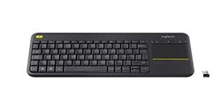 Logitech K400 PLUS Tastiera Wireless, Layout Svizzero Qwertz, Nero