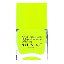 Nails Inc - SUNLIGHT SQUARE Neon Smalto - Giallo fluo pastello - Formula di lunga durata e finitura lucida - Senza sperimentazione animale e facile da applicare - Manicure perfetta, nail art alla moda