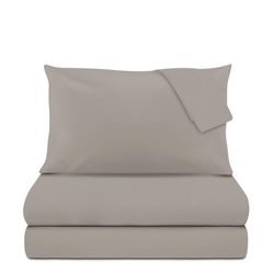 KASANOVA Parure de lit double coton gris New Cotton