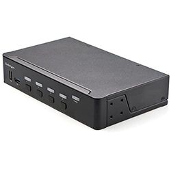 StarTech.com Switch Conmutador KVM de 4 Puertos HDMI 2.0 4K para 1 Monitor - Vídeo de 4K y 60Hz Ultra HD - HDR - Hub Ladrón USB 3.0 de 2 Puertos y 4 Puertos USB 2.0 Audio HotKey TAA (SV431HU34K6)