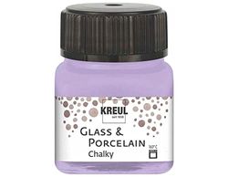 Kreul 16636 - Glass & Porcelain Chalky Sweet Lavender, 20 ml Glass, Soft - Matte Glass and Porcelain Paint, Water-based, Quick Drying, Opaque