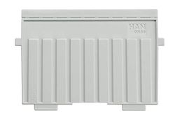 Han 9026-11 - Separadores de plástico para cajas de fichas, poliestireno, A6, apaisados, color gris claro