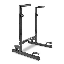 ProsourceFit Dip Stand Station, Verstelbare Dip Bar voor Home Gym Fitnessapparatuur, Ultieme Heavy Duty Body Bar Press met Veiligheidsconnector voor Tricep Dips, Pull-Ups, Push-Ups, L-Sits, Zwart