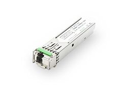 DIGITUS Module SFP Gigabit Universel - 1,25 Gbit/s - Mini GBIC - pour câble à Fibre Optique monomode - LC Simplex - bidirectionnel - TX1550/RX1310nm - portée 20 km - Plug & Play