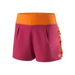 Wilson Fille Short, CORE 2.5 SHORT, Polyester, Rouge (Granita), Taille L, WRA783603LG