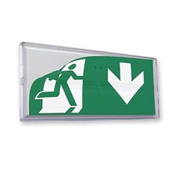Mondial Extincteur Bloc d'évacuation ultra plat 'XENA FLAT' - Métal - Panneau de sécurité - Minimaliste - Sortie - Blanc