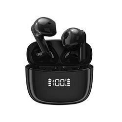 Draadloze Bluetooth-hoofdtelefoon, IPX7, waterdicht, Bluetooth 5.2, touch-bediening, geïntegreerde microfoons, 30 uur speeltijd, voor iOS en Android telefoon