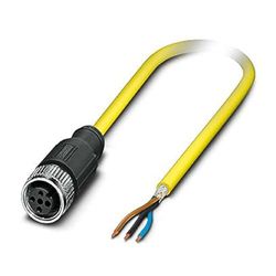 PHOENIX CONTACT SAC-3P-10.0-542/FS SH SCO BK Câble de capteur/actionneur, 3 broches, blindé, codage A, longueur du câble 10 m, 22 220 g, jaune
