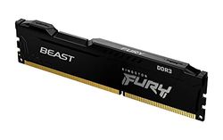 Kingston FURY Beast Nero 8GB 1600MHz DDR3 CL10 Memoria Gaming Kit per Computer Fissi Modulo Singolo KF316C10BB/8