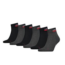 Levi's Herr Mid Cut Sport Logo 6-pack Ecom, mid grå/svart, 35