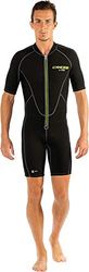 Cressi, Lido Man 2 mm, Muta Shorty in Neoprene High Stretch, Uomo, Nero/Verde, 3XL
