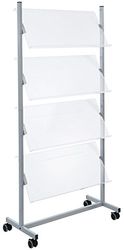 Metroplan A4 "Acrylic Shelves" Quatro Premier Brochure Stand (Pack of 12)