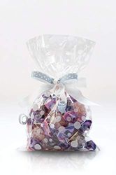 Italpak Sachets Bonbons, Sacs Transparents pour Les Aliments, Blanc, 50 pièces, 10x20cm