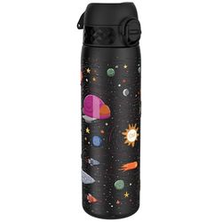 ION8 Vattenflaska Termos Stål, 500 ml/18 oz, Läcksäker, Lätt att Öppna, Säkert Lås, Diskmaskinssäker, Passar i Bilställ, Bärhandtag, Represistent, Drickflaska Metall, Relieftryck, Rymdskepp