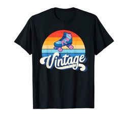 Retro Roller Skates Shirt Skating 80s Disco Roller Skater Maglietta