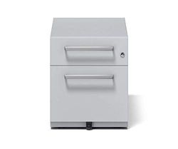 BISLEY Contenedor con Ruedas, con asa, 1 cajón Universal, 1 cajón HR, Metal, 645 Gris Claro, 77,5 x 42 x 49,5 cm
