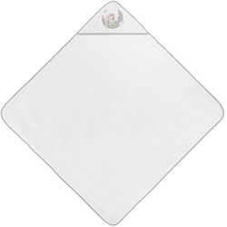 Interbaby 01225-18 Cape de Bain Con Capuche Bear Sleeping Blanc/Gris