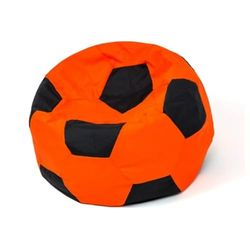 GO GIFT zitzak, zwart, oranje, Oxford-voetbal