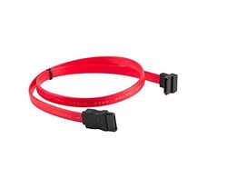 Lanberg CA-SASA-12CU-0050-R "Sata Data III stekker (7pol) op Sata Data III met gehoekte bussen (7pol)" kabel, 50 cm rood