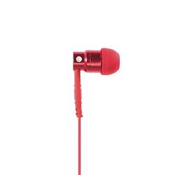 aiino - Jazz - słuchawki, metalowe słuchawki stereo z mikrofonem i wielofunkcyjnym guzikiem, kompatybilne ze wszystkimi smartfonami, odtwarzaczem multimedialnym i tabletami - czerwone