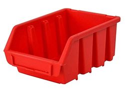 Faithfull Ergobox Interlocking Storage Bin Size 2L Red 116 x 212 x 75m
