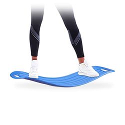 Relaxdays twist trainer, balans oefeningen, tot 150 kg, balanstrainer, lichaamstraining, balance board, blauw