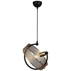 Homemania Lampe à suspension, métal, or, noir
