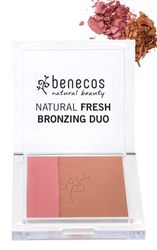 benecos B09258 - Natural Cosmetics - Fresh Bronzing Duo - geperst - 2in1 bronzer - veganistisch - ibiza nights,8 g (1 pak),Ibiza-nachten