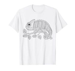 Lindo camaleón para pintar y colorear para niños Camiseta