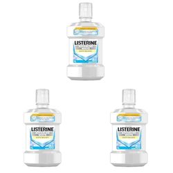 LISTERINE Collutorio Advanced White, Collutorio sbiancante al gusto delicato di Menta, Collutorio senza alcool per denti bianchi e un'igiene orale completa, 1L (Confezione da 3)