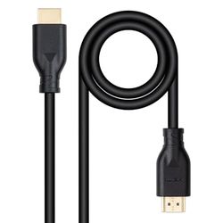 PRENDELUZ HDMI 2.0 kabel type A stekker aan beide uiteinden 4K @60Hz 18Gbps 2m zwart compatibel met PS5, PS3, PS4, PC, projector, 4K UHD TV/HDTV, Xbox