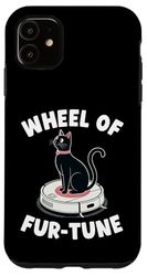 Wheel Of Fur-Tune Robot Vacuum Cleaner Funny Cat Case for iPhone 11