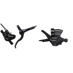 SHIMANO Kit Freno Disco del Negro BLT201 BRMT200 LATIG Accesorios y recambios bicis, Unisex-Adult, Multicolor, Talla única & Mandos Multicolor Mando DCHO. Altus 8V. C/Opt.Marchas