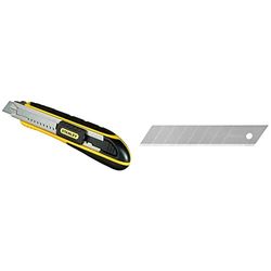 STANLEY FATMAX 1-10-481 Cutter 18 mm, Taglierino & Stanley Confezione 10 Lame A Spezzare Da 18 Mm 0-11-301, Metallico