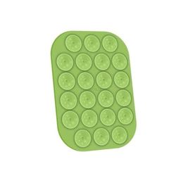 Celly, Ventouse rectangulaire pour téléphone avec 22 ventouses en silicone, support porte-téléphone polyvalent, couleur verte, 9 x 6 cm