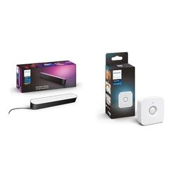 Philips Hue White and Color Ambiance Lampada da Tavolo LED Smart Play & Sensore di Movimento, Accensione e Spegnimento Automatico Luci Smart, Bianco