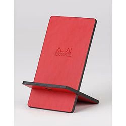 RHODIA 194430C - Support pour Téléphone Mobile Coquelicot - 8 x 8,5 x 13 cm - Extérieur Simili Cuir - Collection Home Office rama - Organisation de Bureau & Rangement Design