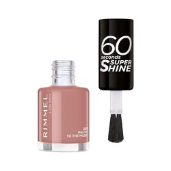 Rimmel 60 Seconds Super Shine Smalto, 230 Mauve to the Music, Smalto asciugatura rapida, Colore vibrante, A lunga tenuta, 8 ml