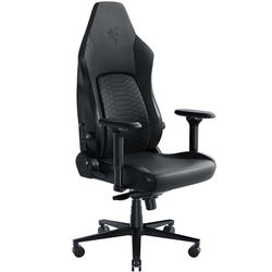 Razer Iskur V2 - Chaise de Jeu avec Support Lombaire adaptatif (Cuir synthétique de qualité EPU, Coussins en Mousse Haute densité, accoudoirs 4D, Courbe Lombaire entièrement réglable) Noir